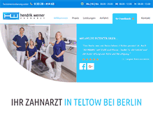 Tablet Screenshot of hendrik-werner-zahnarzt.de